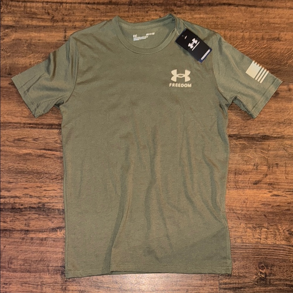 Under Armour Men's Freedom Olive Green T-Shirt